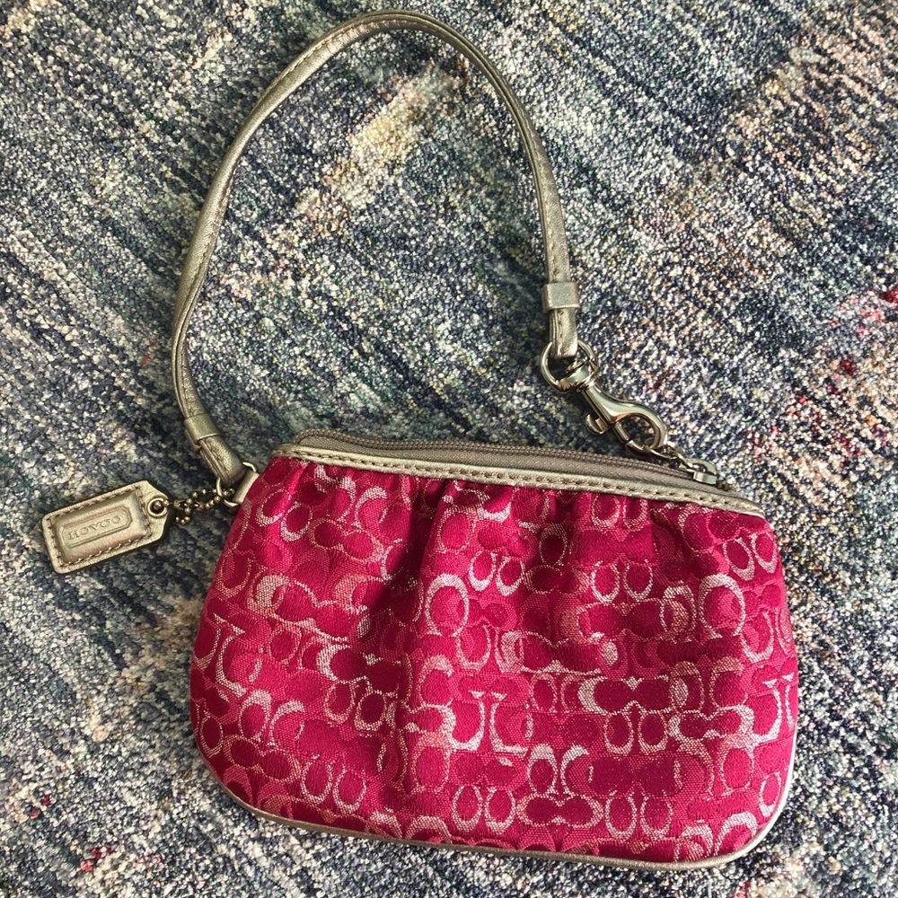 Small Coach Wristlet Clutch
